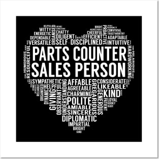 Parts Counter Sales Person Heart Posters and Art